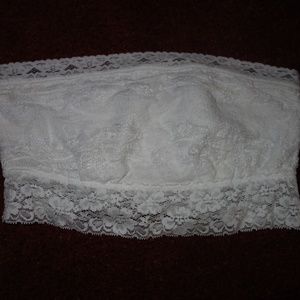 lace trim bandeau NWOT